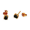 GOLD DEAL | 9ct Gold Midnight Glow Sapphire Stud Earrings 5.1mm x 4.6mm