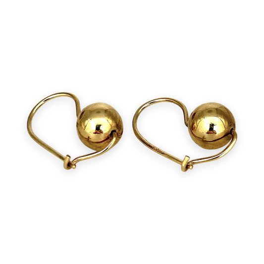 GOLD DEAL | 9ct Gold Polished Gold Ball Drop Earrings