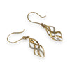 GOLD DEAL | 9ct Y/W Gold Two-Tone Gold Twist Drop Earrings
