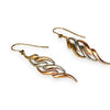 GOLD DEAL | 9ct Y/W/R Gold ri-Color Gold Twist Drop Earrings