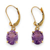 GOLD DEAL | 10ct Gold Violet Whisper Drop Earrings with Amethyst