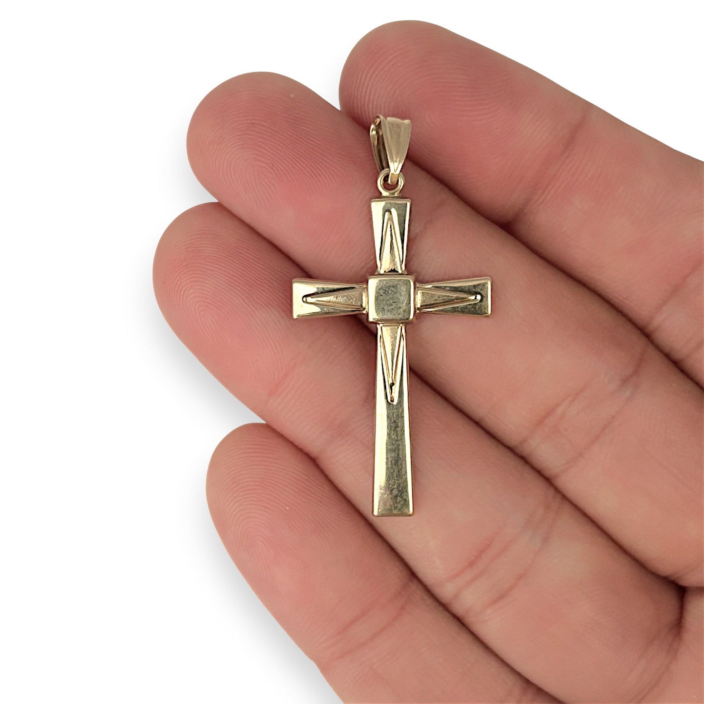 GOLD DEAL | 9ct (9K) Gold Geometric Grace Cross Pendant