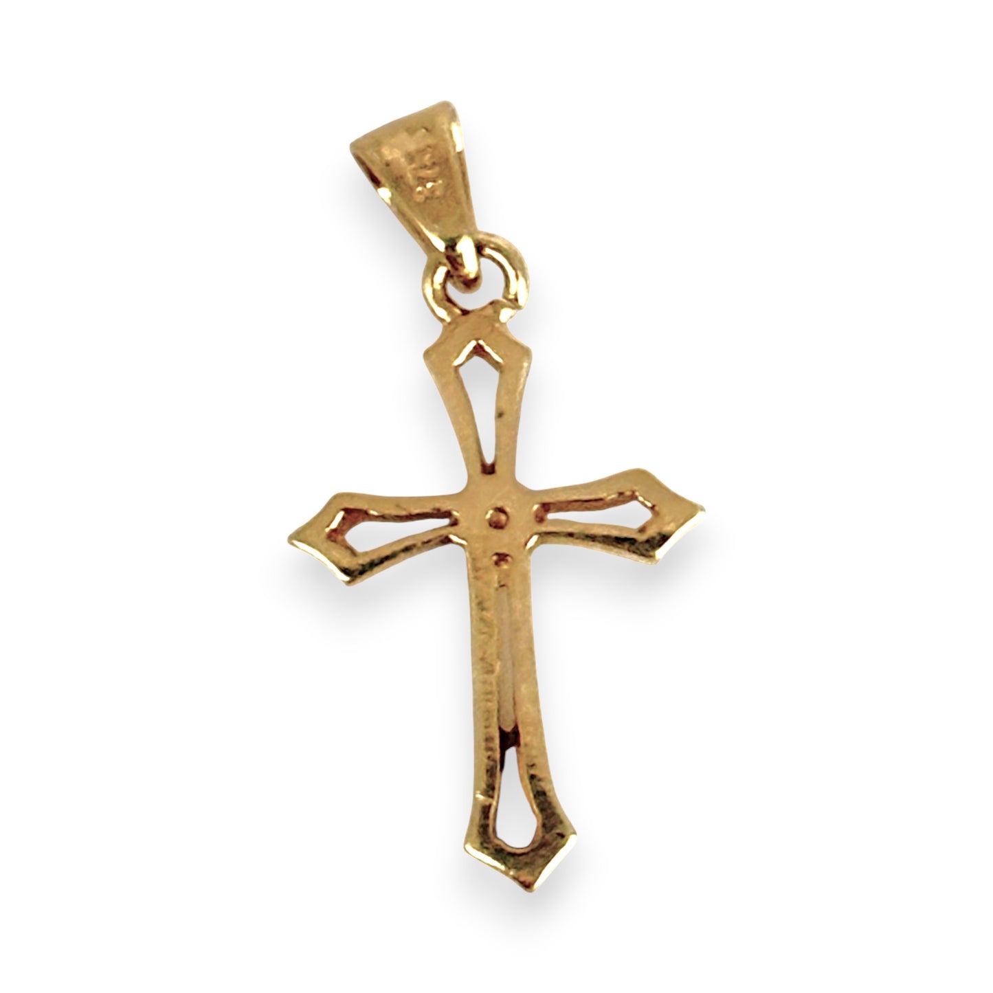 GOLD DEAL | 9ct (9K) Gold Cross with Diamond Accent