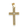 GOLD DEAL | 9ct (9K) Gold Radiant Faith Cross Pendant with Cubic Zirconia