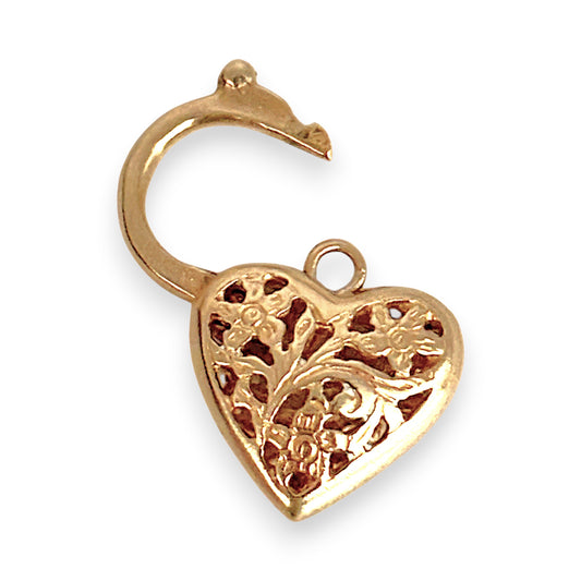 GOLD DEAL | 9ct (9K) Gold Everlasting Golden Hearlock Pendant