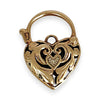 GOLD DEAL | 9ct (9K) Gold Padlock Pendant with Moissanite Accents