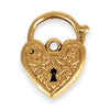 GOLD DEAL | 9ct (9K) Gold Regal Scroll Heart Padlock Pendant with Ornate Engraving
