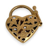 GOLD DEAL | 9ct (9K) Gold Blooming Heart Padlock Pendant with Floral Filigree