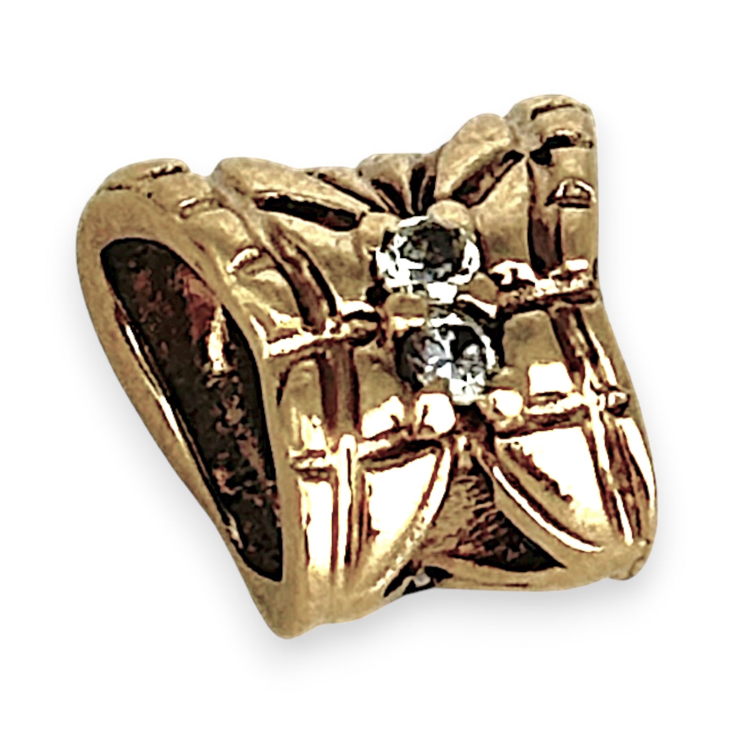 GOLD DEAL | 9ct (9K) Gold Bead Charm - Butterfly