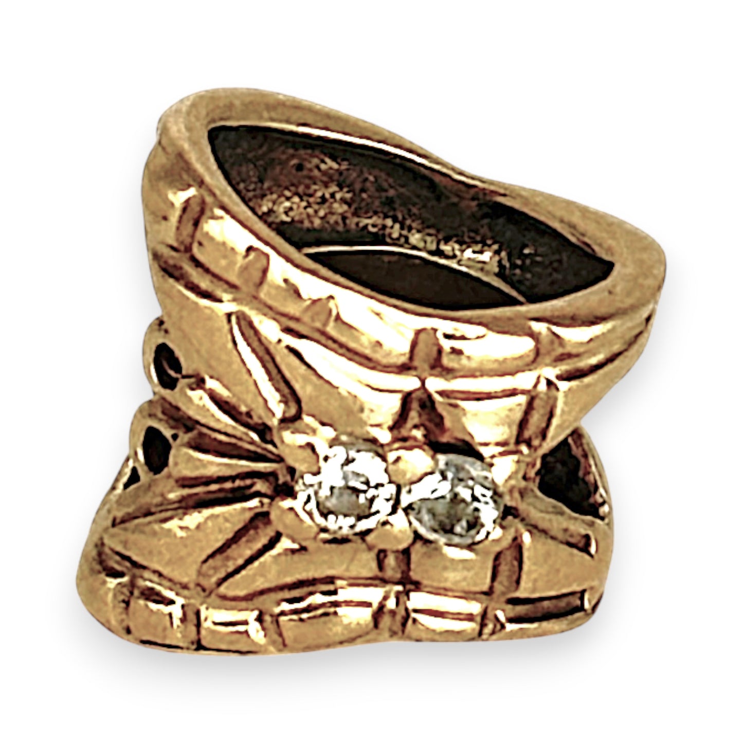 GOLD DEAL | 9ct (9K) Gold Bead Charm - Butterfly