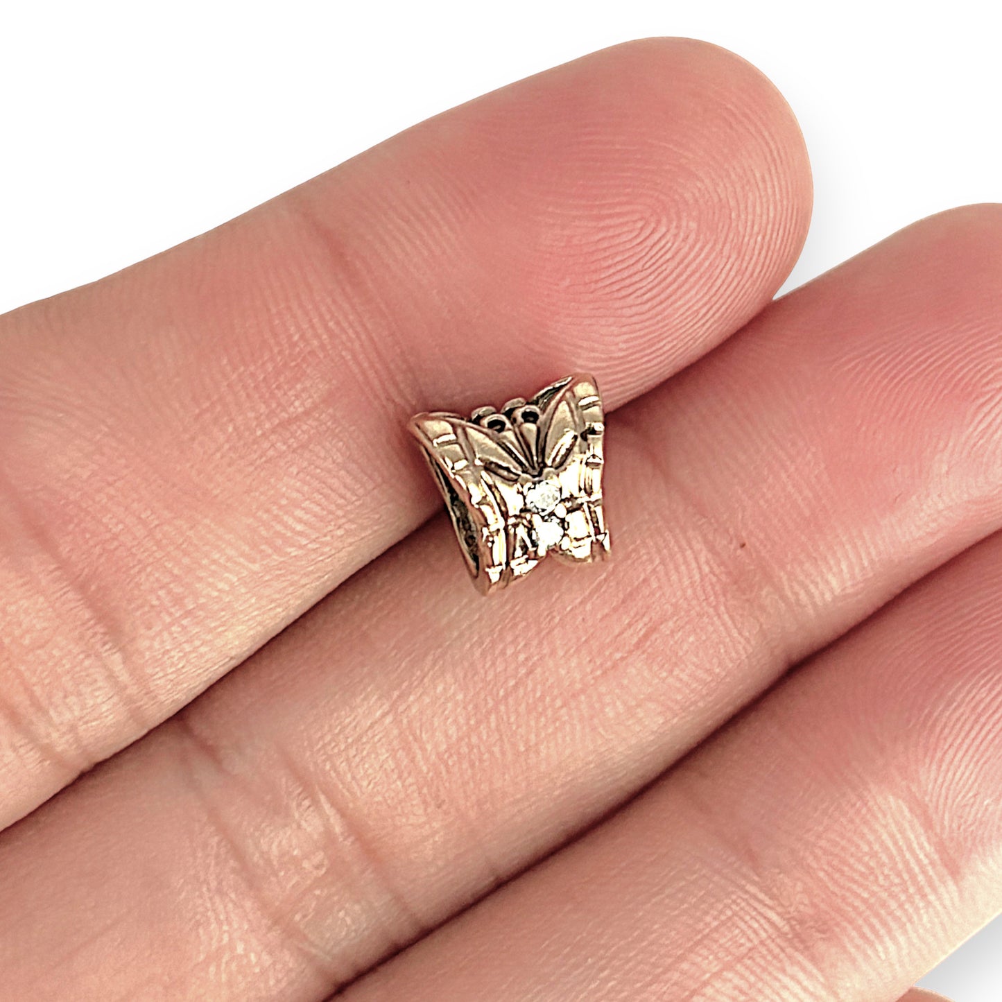 GOLD DEAL | 9ct (9K) Gold Bead Charm - Butterfly