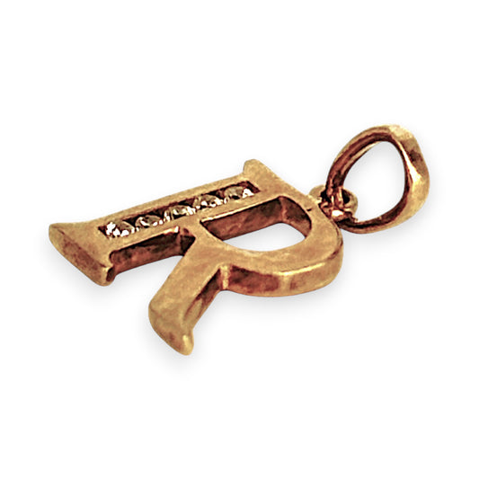GOLD DEAL | 9ct (9K) Gold Radiant " R " Pendant