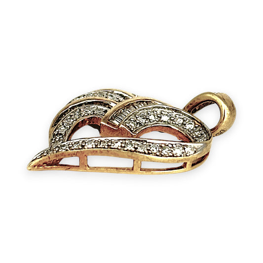 GOLD DEAL | 9ct (9K) Gold Diamond Heart Luxe Pendant