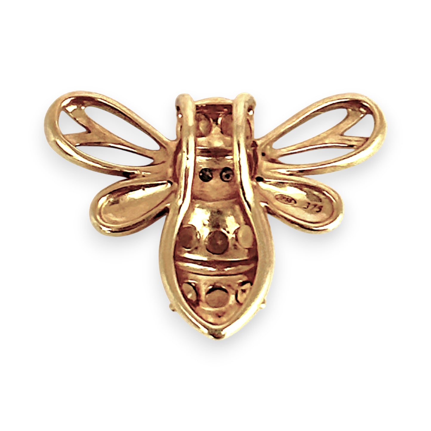 GOLD DEAL | 9ct (9K) Gold Golden Buzz Bee Pendant with Diamonds