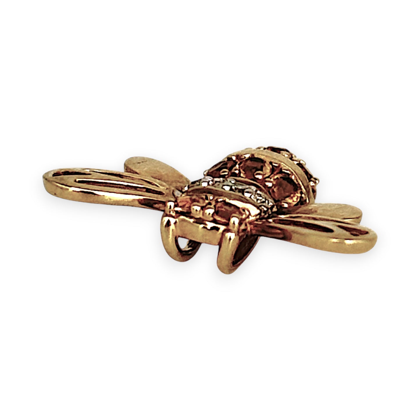 GOLD DEAL | 9ct (9K) Gold Golden Buzz Bee Pendant with Diamonds
