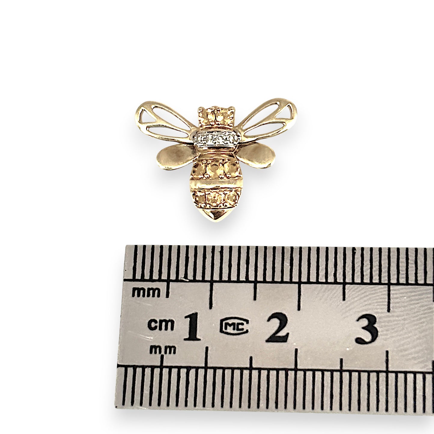 GOLD DEAL | 9ct (9K) Gold Golden Buzz Bee Pendant with Diamonds