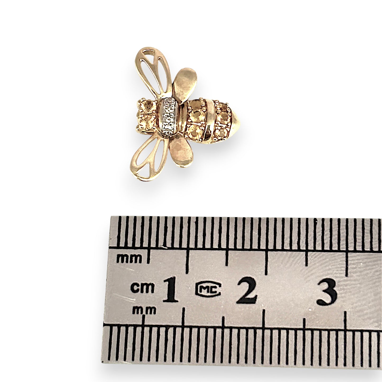 GOLD DEAL | 9ct (9K) Gold Golden Buzz Bee Pendant with Diamonds