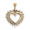 GOLD DEAL | 9ct (9K) Gold Halo Heart Pendant with CZ