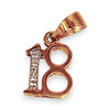 GOLD DEAL | 9ct (9K) Gold Golden 18 Pendant with Diamond