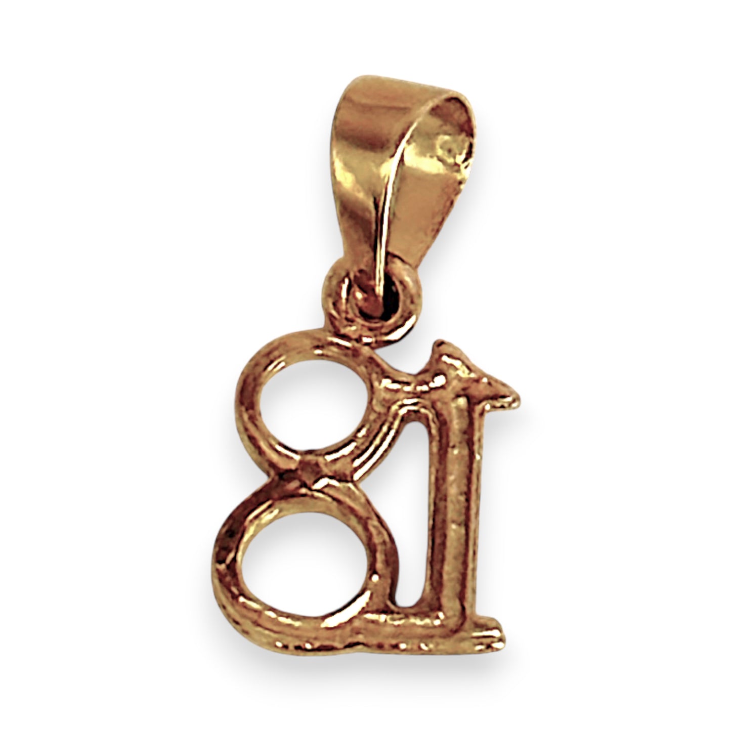 GOLD DEAL | 9ct (9K) Gold Golden 18 Pendant with Diamond