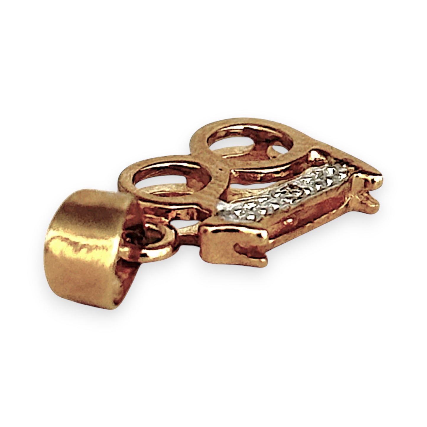 GOLD DEAL | 9ct (9K) Gold Golden 18 Pendant with Diamond