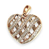 GOLD DEAL | 9ct (9K) Gold Eternal Grace Openwork Heart Pendant with Diamonds