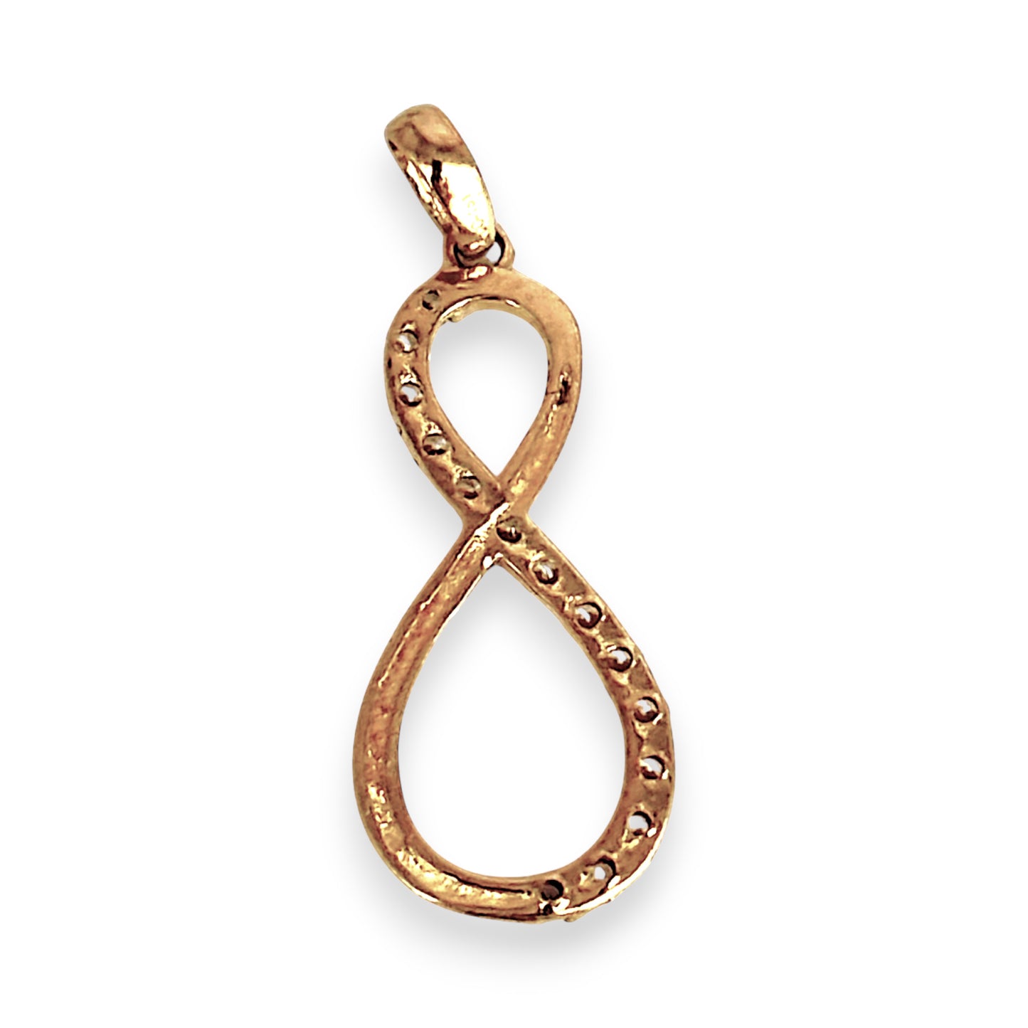 GOLD DEAL | 9ct (9K) Gold Endless Spark Infinity Pendant with CZ