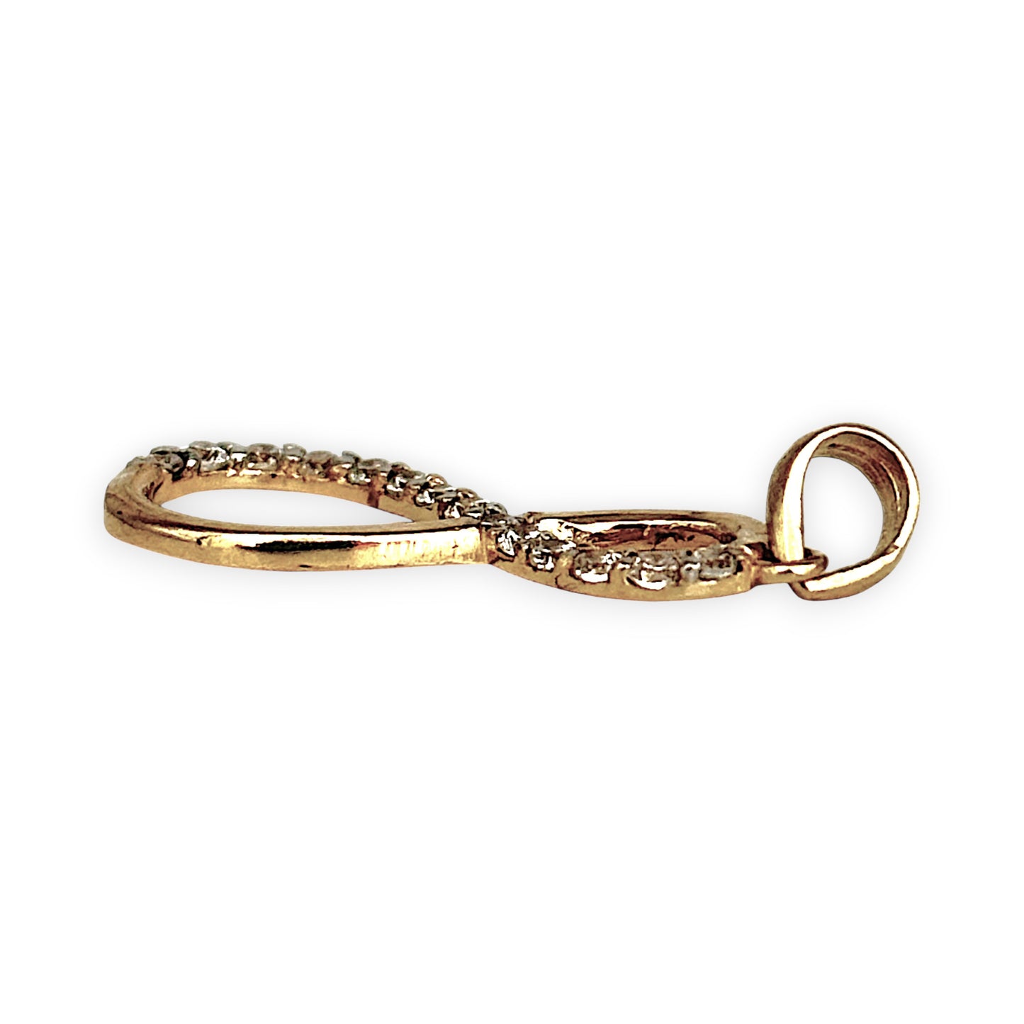 GOLD DEAL | 9ct (9K) Gold Endless Spark Infinity Pendant with CZ