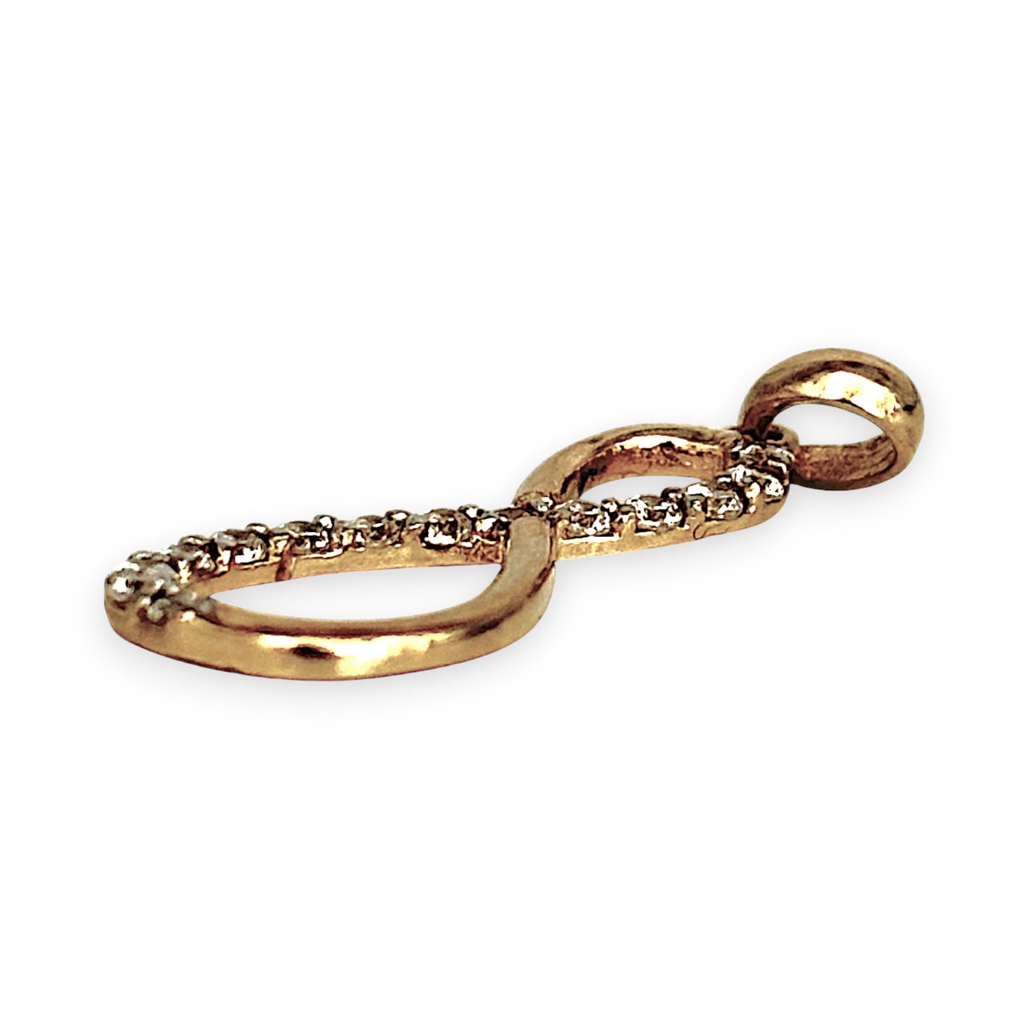 GOLD DEAL | 9ct (9K) Gold Endless Spark Infinity Pendant with CZ