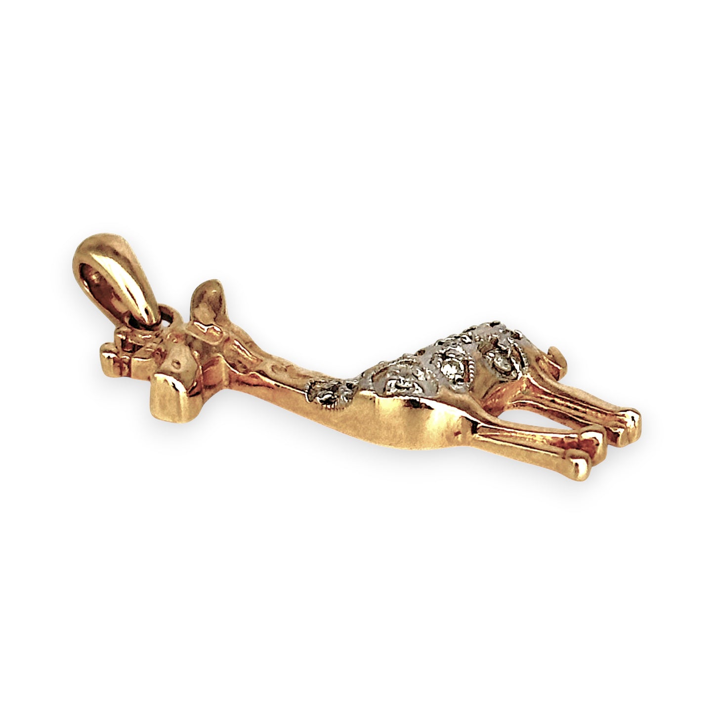 GOLD DEAL | 9ct (9K) Gold Golden Grace Pendant - Giraffe with Diamonds