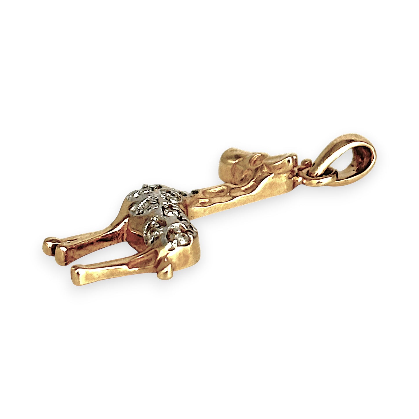 GOLD DEAL | 9ct (9K) Gold Golden Grace Pendant - Giraffe with Diamonds