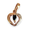 GOLD DEAL | 9ct (9K) Gold Sapphire Whisper Heart Pendant