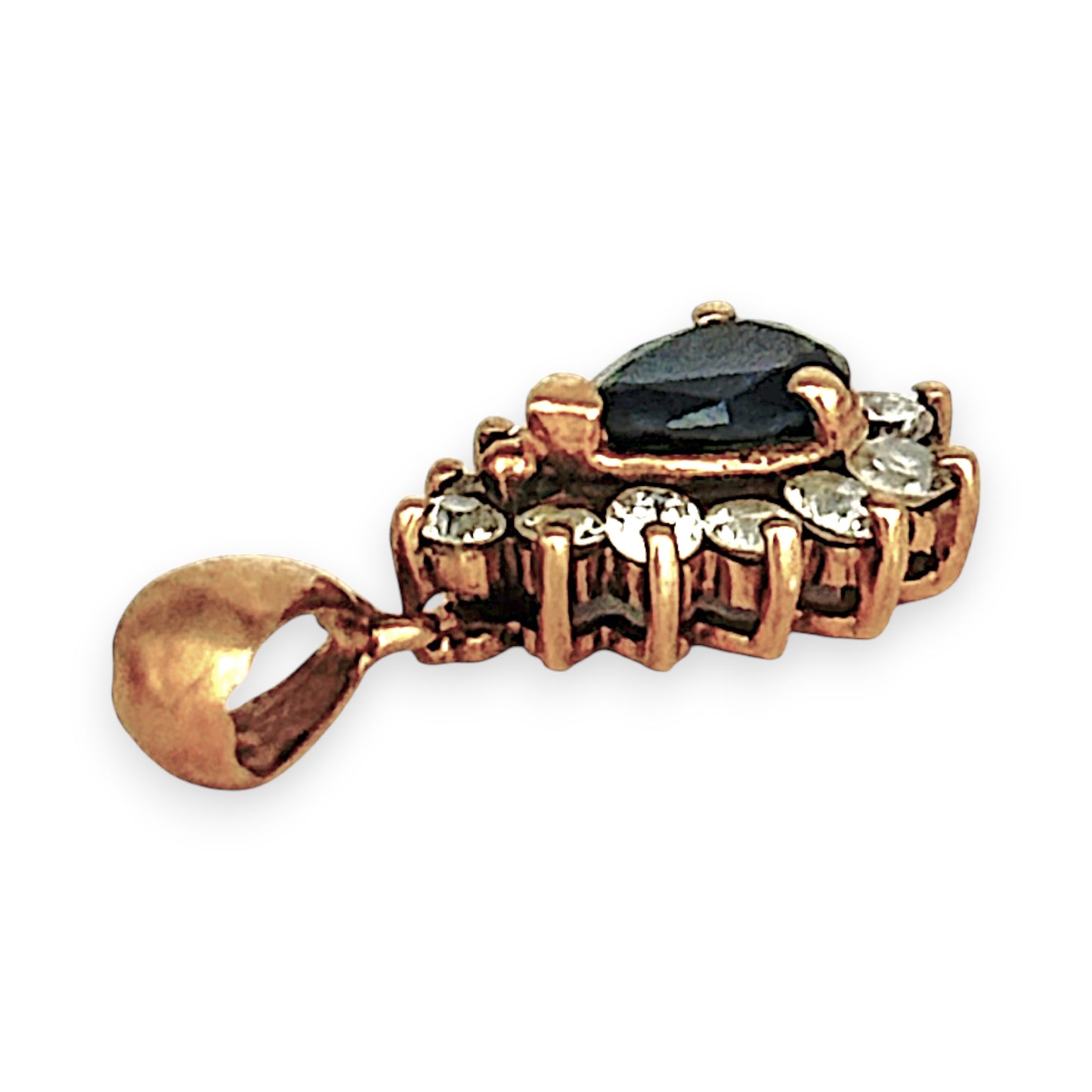 GOLD DEAL | 9ct (9K) Gold Shapphire Halo Pendant