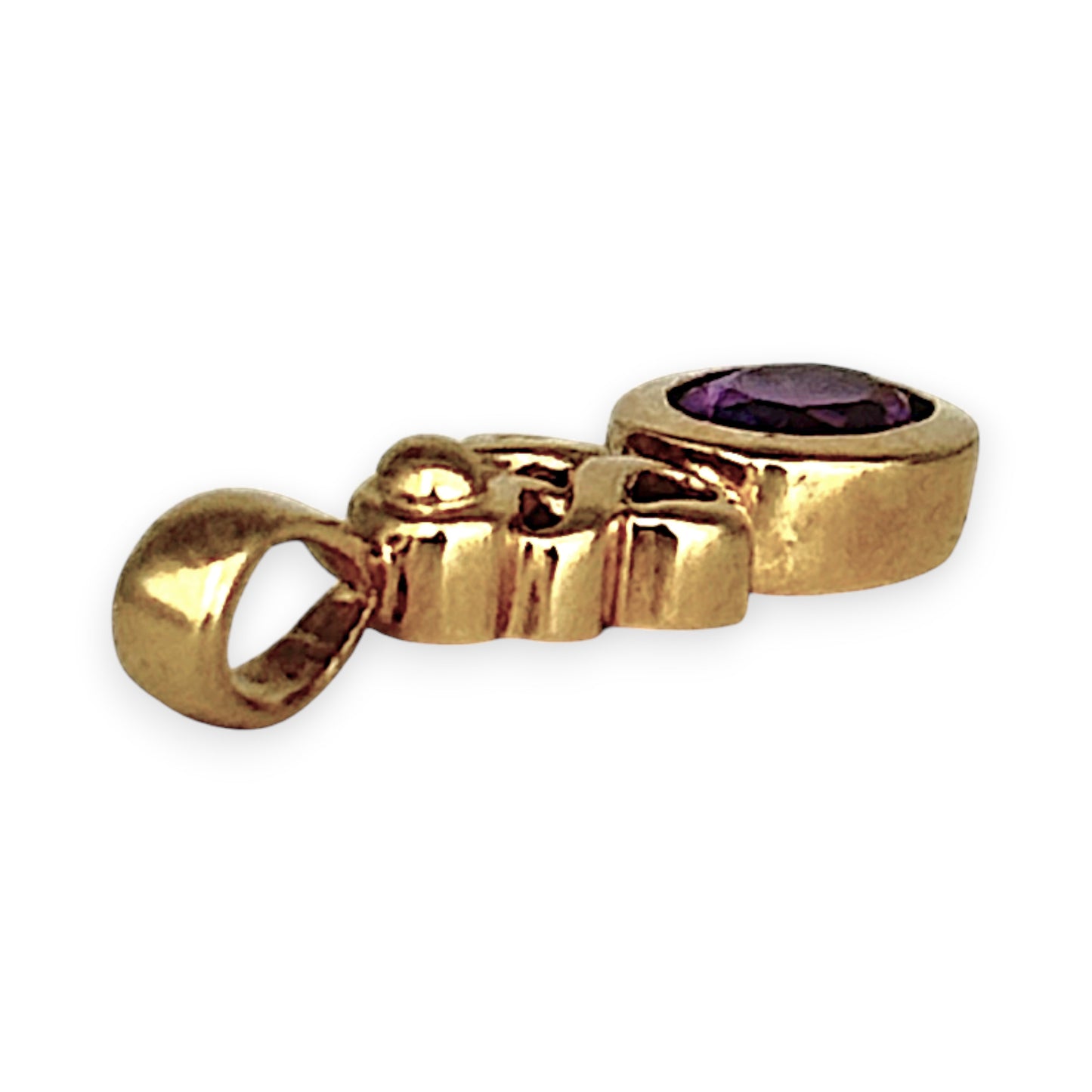 GOLD DEAL | 9ct (9K) Gold Royal Amethyst Drop Pendant