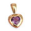 GOLD DEAL | 9ct (9K) Gold Heart-Shaped Amethyst Pendant