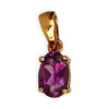 GOLD DEAL | 9ct (9K) Gold Violet Sparkle Oval Amethyst Pendant