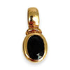 GOLD DEAL | 9ct (9K) Gold Deep Midnight Brilliance Black Oval Sapphire Pendant