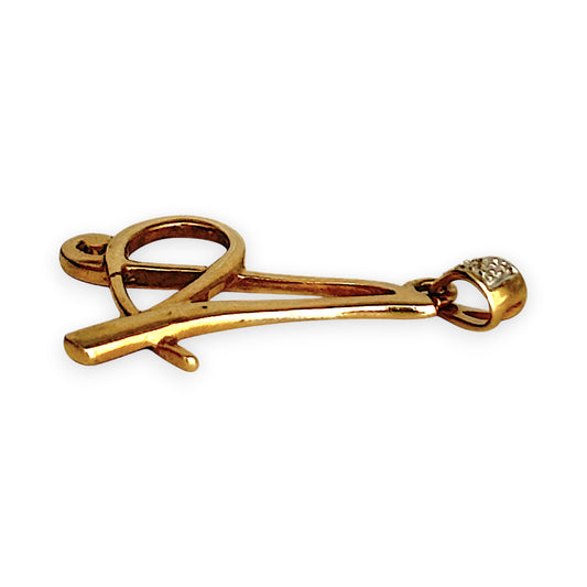 GOLD DEAL | 9ct (9K) Gold Letter A Pendant with Diamond Accent