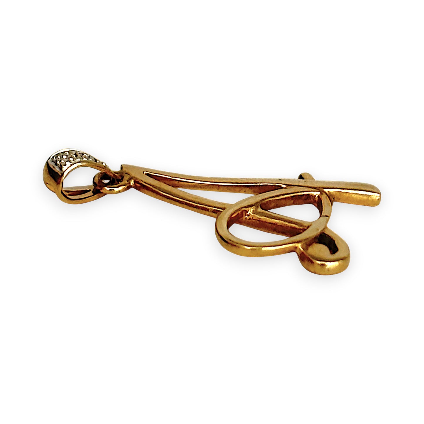 GOLD DEAL | 9ct (9K) Gold Letter A Pendant with Diamond Accent