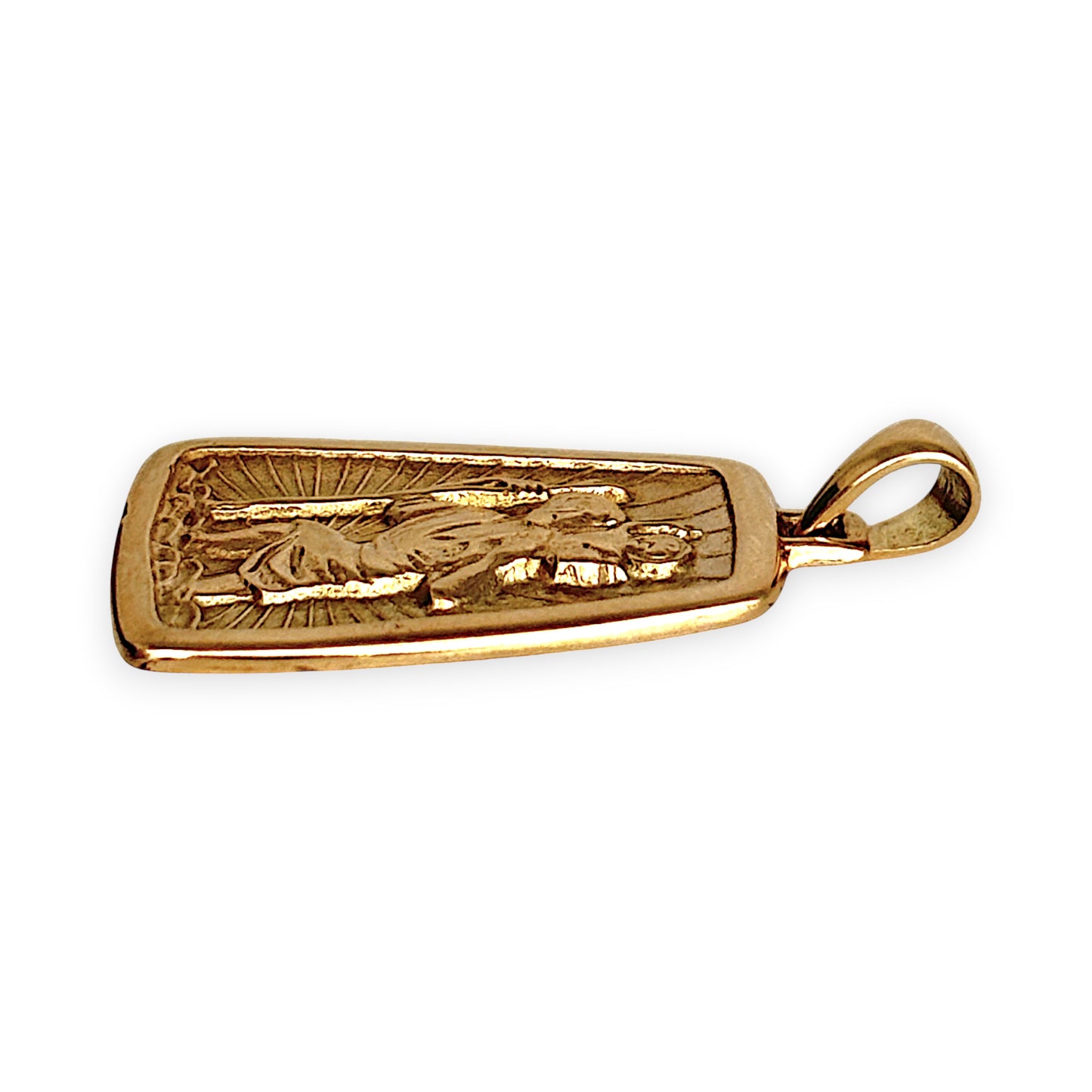 GOLD DEAL | 9ct (9K) Gold Radiant Guardian - St. Chrsitopher Pendant