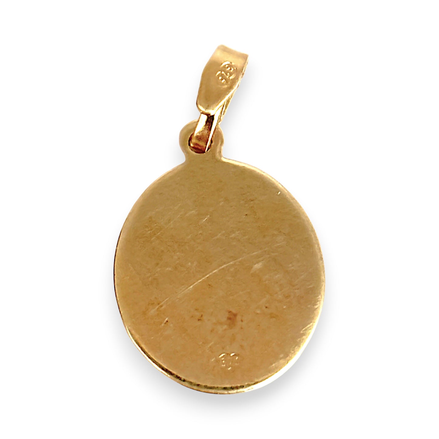 GOLD DEAL | 9ct (9K) Gold St. Christopher Oval Pendant 18.7mm