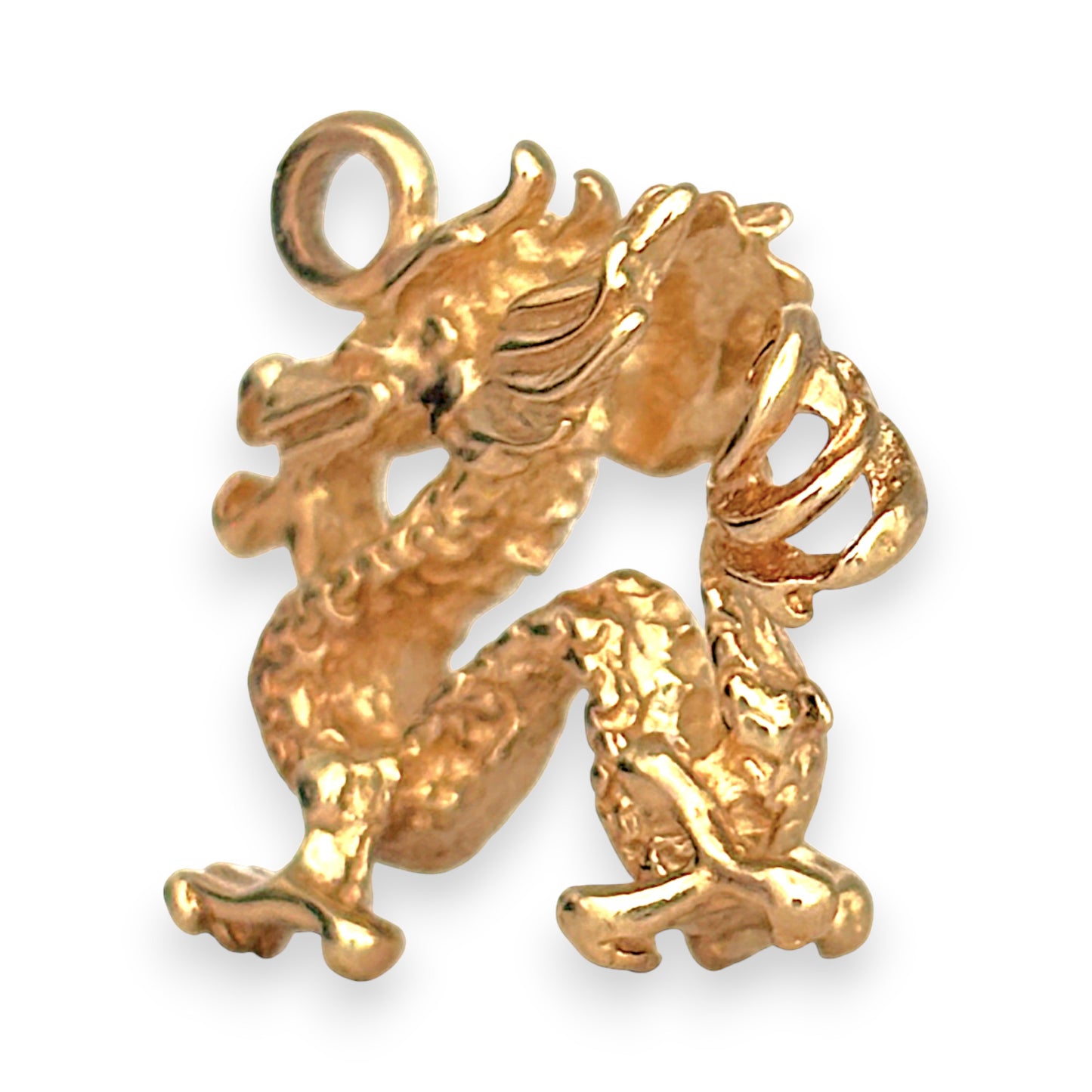GOLD DEAL | 9ct (9K) Gold Dragon Pendant – Intricate Design Symbolizing Strength & Fortune