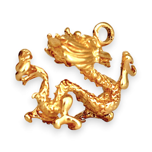 GOLD DEAL | 9ct (9K) Gold Dragon Pendant – Intricate Design Symbolizing Strength & Fortune