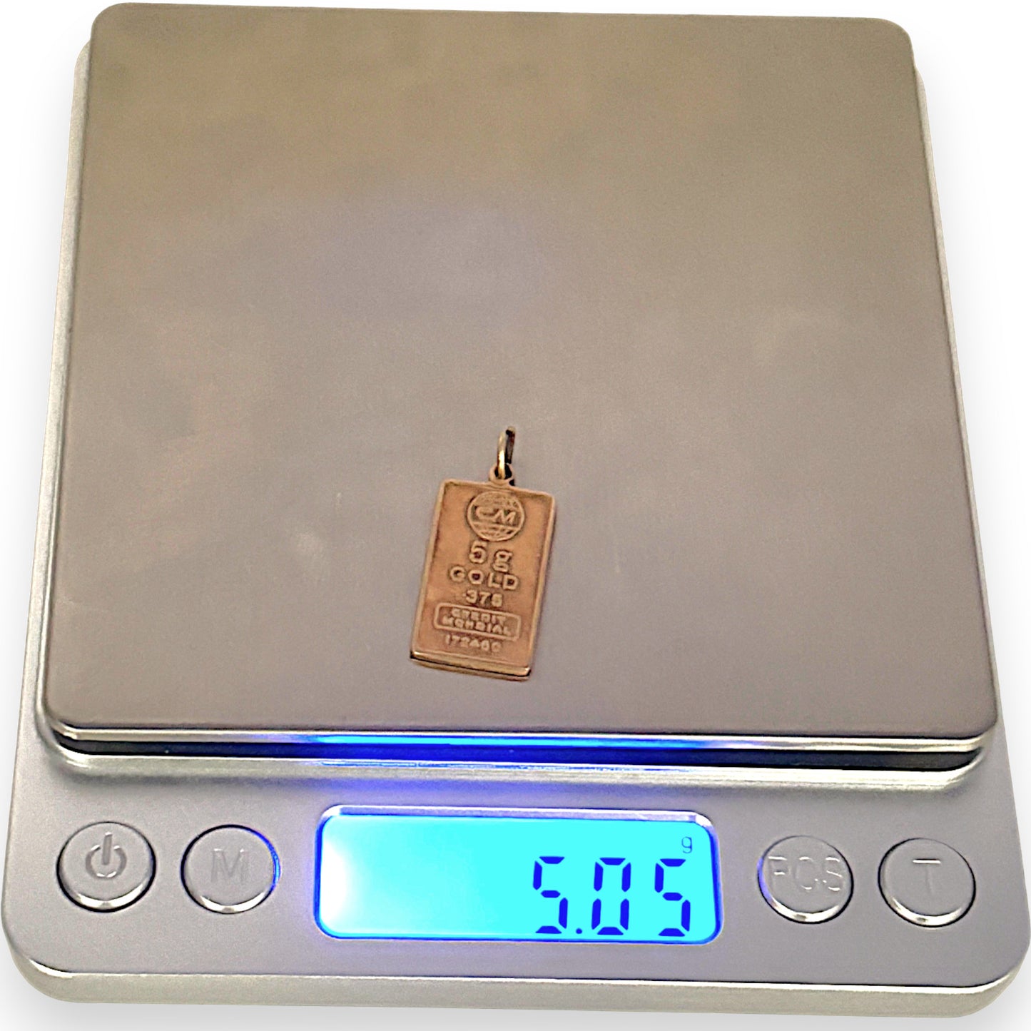 GOLD DEAL | 9ct (9K) Gold Bullion Bar Pendant