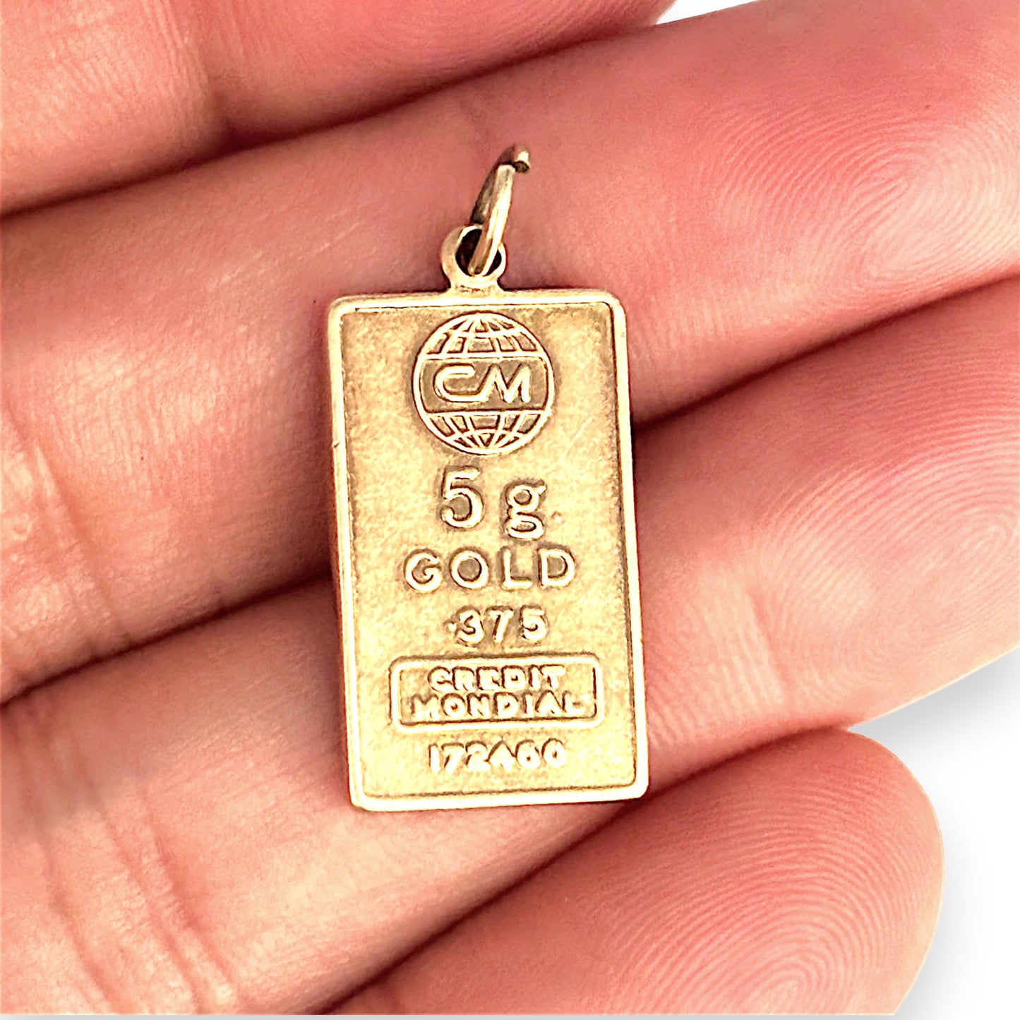 GOLD DEAL | 9ct (9K) Gold Bullion Bar Pendant