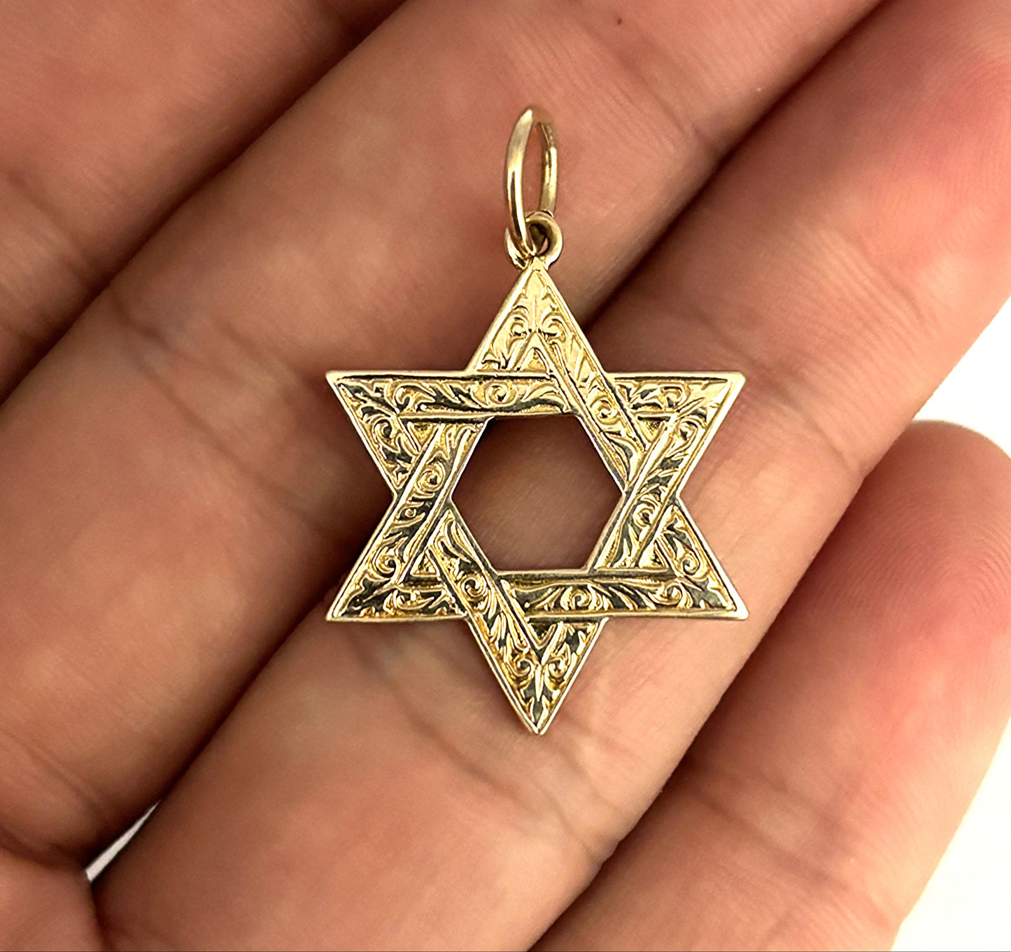 GOLD DEAL | 9ct (9K) Gold Star of David Pendant Pendant