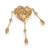 GOLD DEAL | 9ct (9K) Gold Filigree Heart Drop Pendant