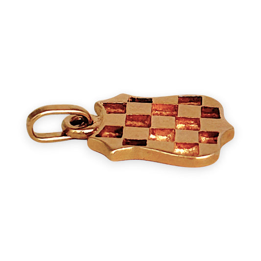 GOLD DEAL | 9ct (9K) Gold Golden Crest Shield Pendant / Charm