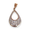 GOLD DEAL | 9ct (9K) Y/W Gold Dual Essence – Reversible Gold Teardrop Pendant