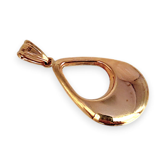 GOLD DEAL | 9ct (9K) Y/W Gold Dual Essence – Reversible Gold Teardrop Pendant